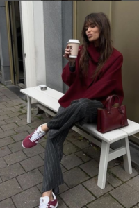 Discover 27 chic fall outfit ideas featuring the latest burgundy trend. From leather sets to cozy sweaters and bold accessories, elevate your autumn wardrobe with these stylish burgundy-inspired looks. fall outfits, fall fashion, fall nail art, fall burgundy nails, burgundy nails, burgundy dress, oxblood outfits, oxblood outfit, fall outfit aesthetic, fall outfit inspo, fall outfit inspiration, fall outfit trends, fall outfit cute, fall outfits cute, fall outfits woman, fall outfits casual